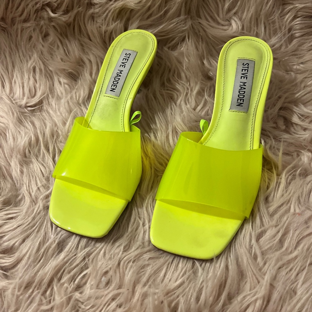 Steve Madden Neon Yellow Heels